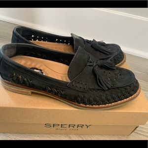 Seaport PW WOV LTHR Black